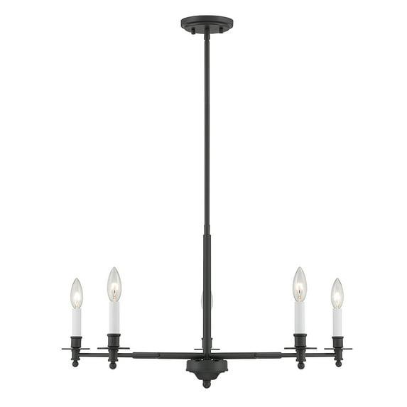 Jasmine 5-Light Chandelier in Matte Black