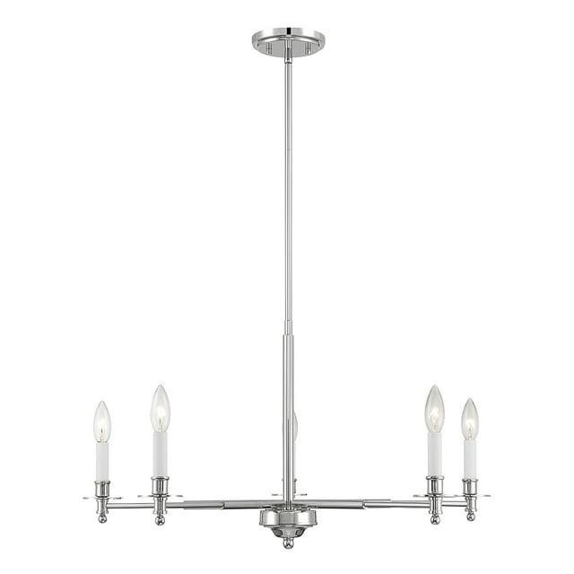 Savoy House Jasmine 5 - Light Chandelier in Polished Nickel