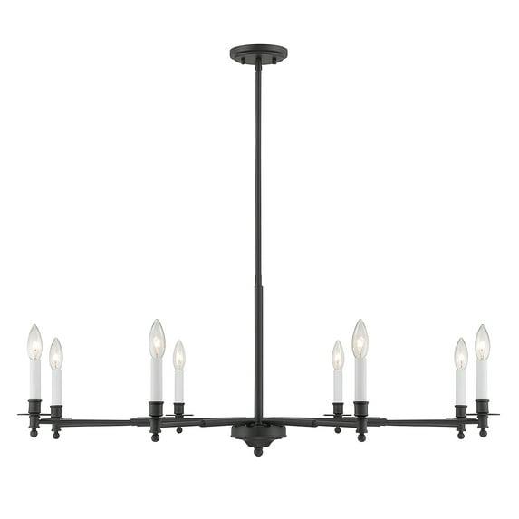 Jasmine 8-Light Chandelier in Matte Black