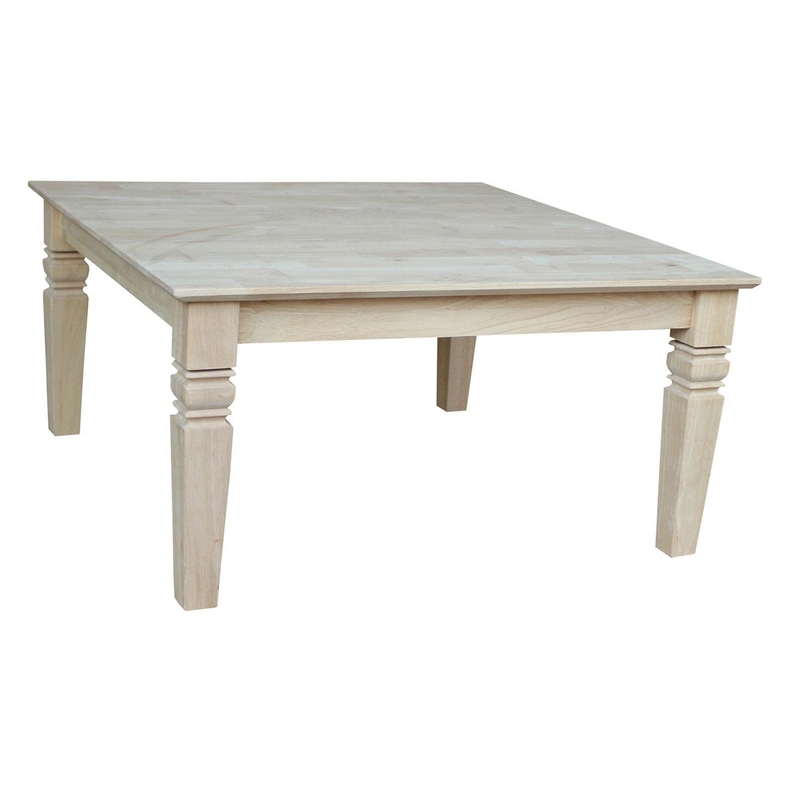 Elegant Java Square Solid Hardwood Coffee Table