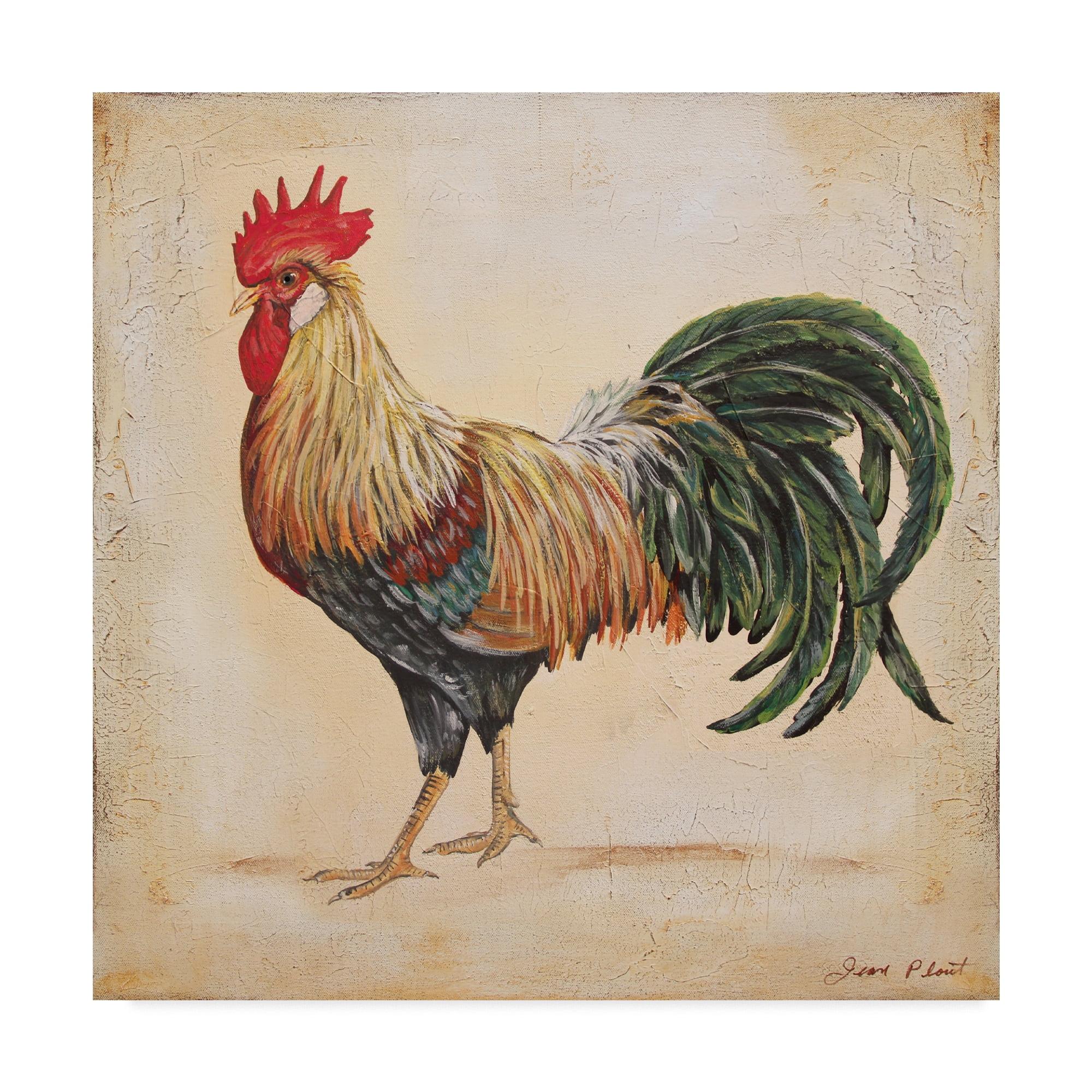 Trademark Fine Art Jean Plout " Rooster 3 " by Jean Plout