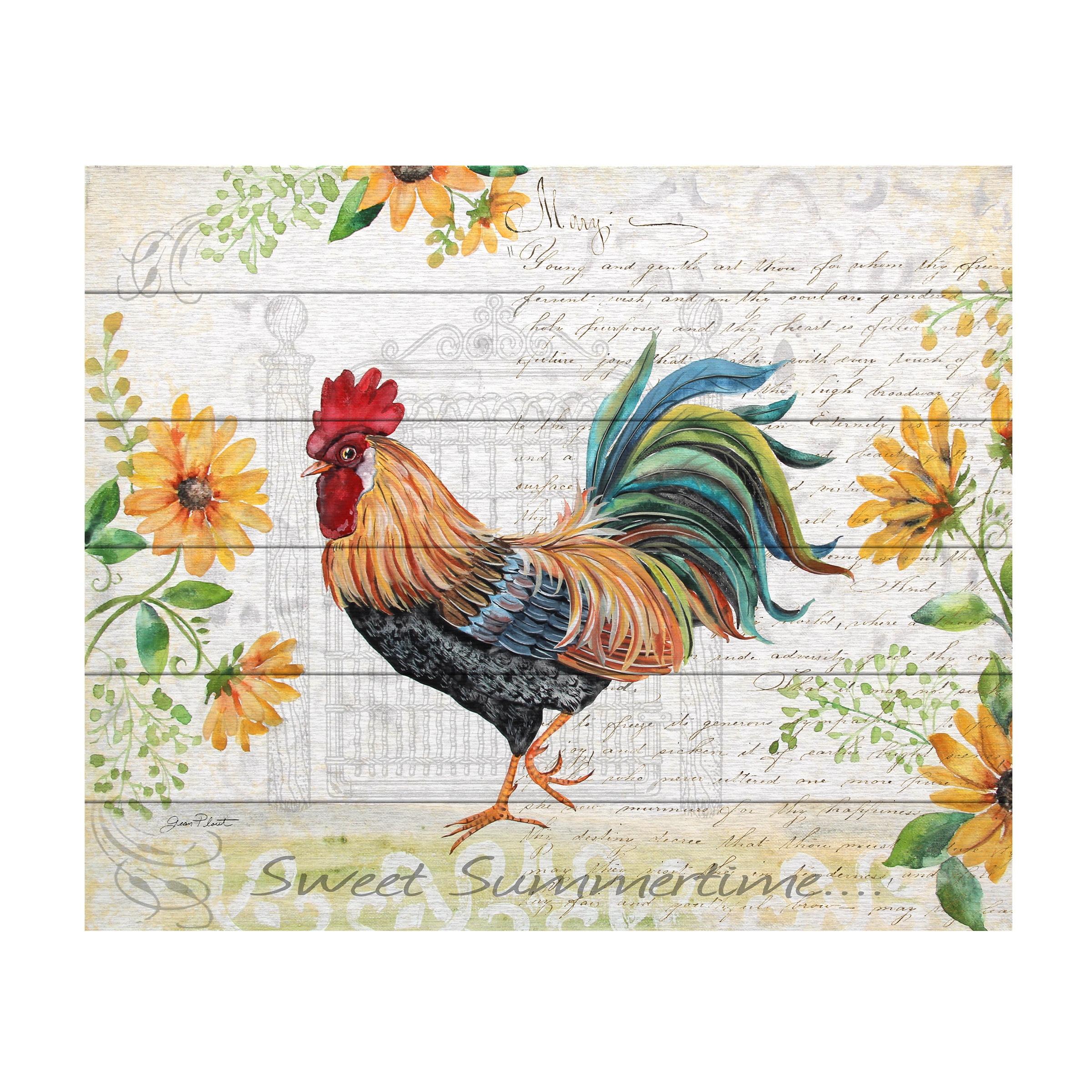 Trademark Fine Art " Seasonal Rooster 8 " by Jean Plout Painting Print
