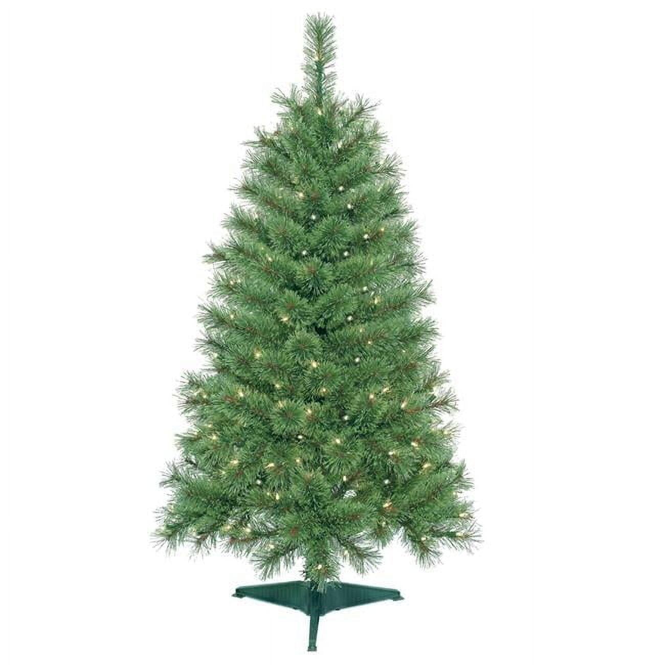 48'' Green Pine Pre-Lit Artificial Christmas Tree with Clear Lights