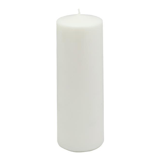3 x 9 in. Citronella Pillar Candle, White