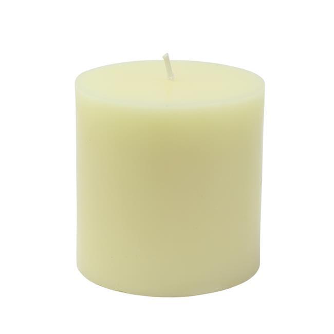 Elegant Ivory Pillar Candle, 3" x 3", Dripless and Smokeless