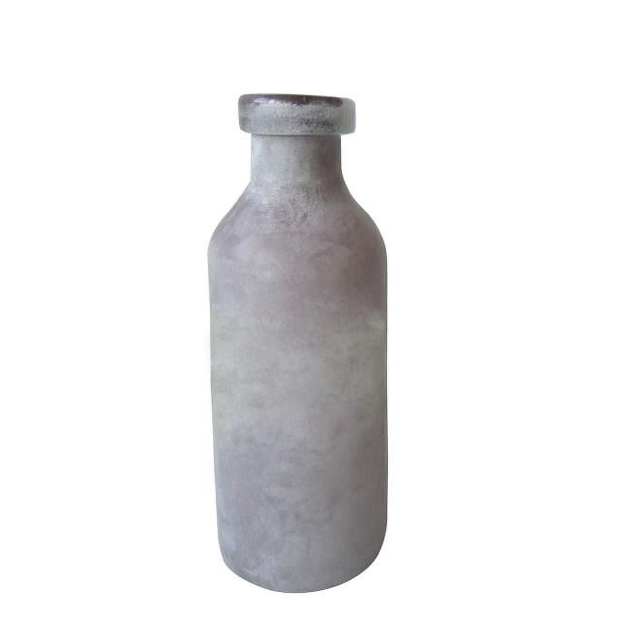 Frosted Gray Glass Bud Vase, 18"