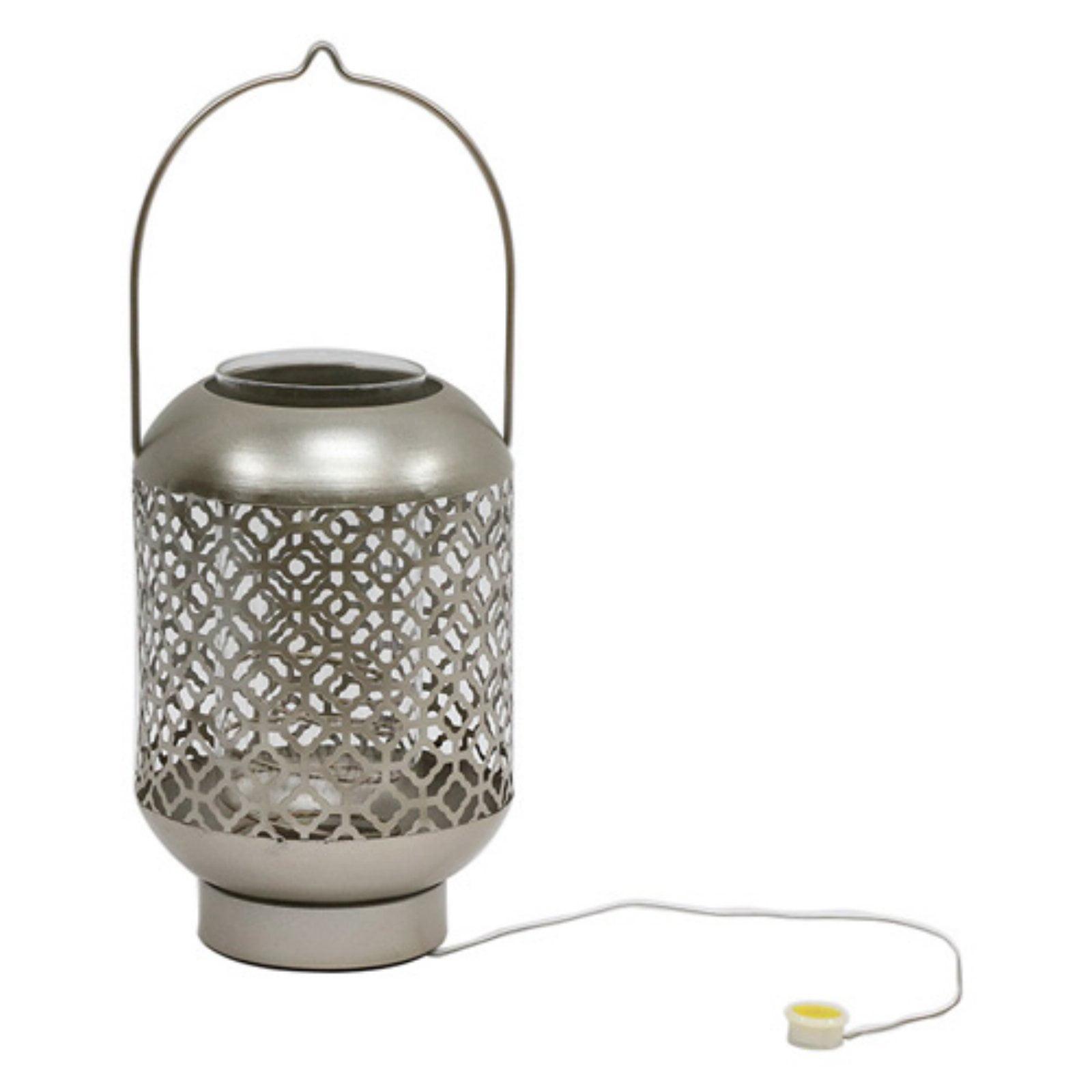 Geometric Gold Iron 16" Hanging Candle Lantern