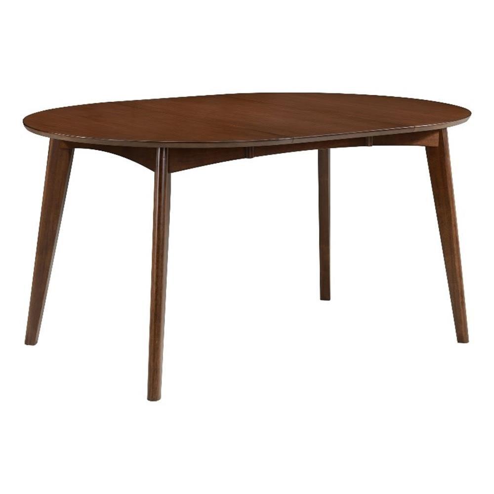 Coaster Furniture Jedda Oval 60-inch Extension Leaf Dining Table Dark Walnut | Wayfair