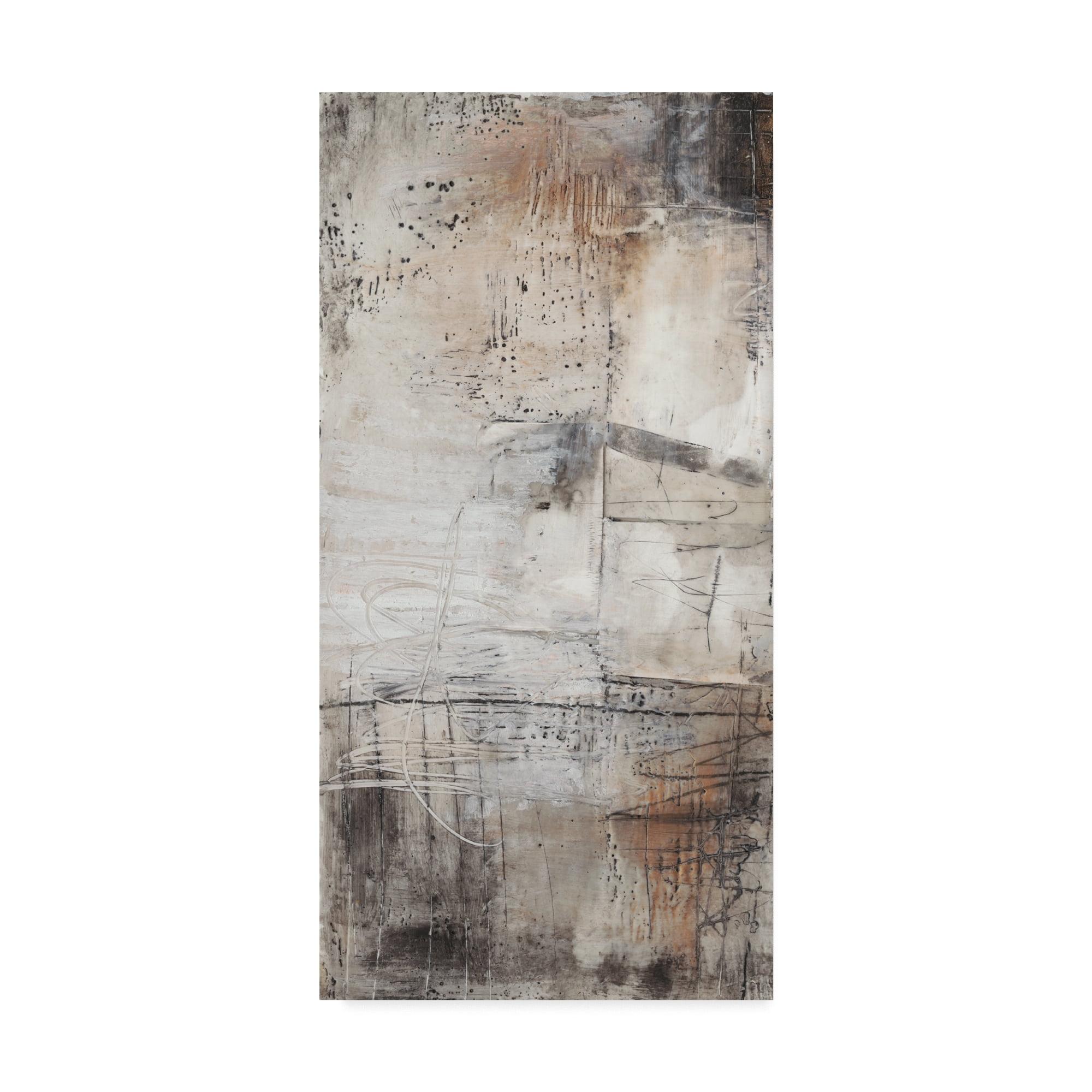 Trademark Fine Art -Jennifer Goldberger 'Black, White And Bronze I' Canvas Art