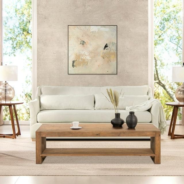 Jennifer Taylor Home Ada Modern Fabric Sofa with Flared Arm in Flax White