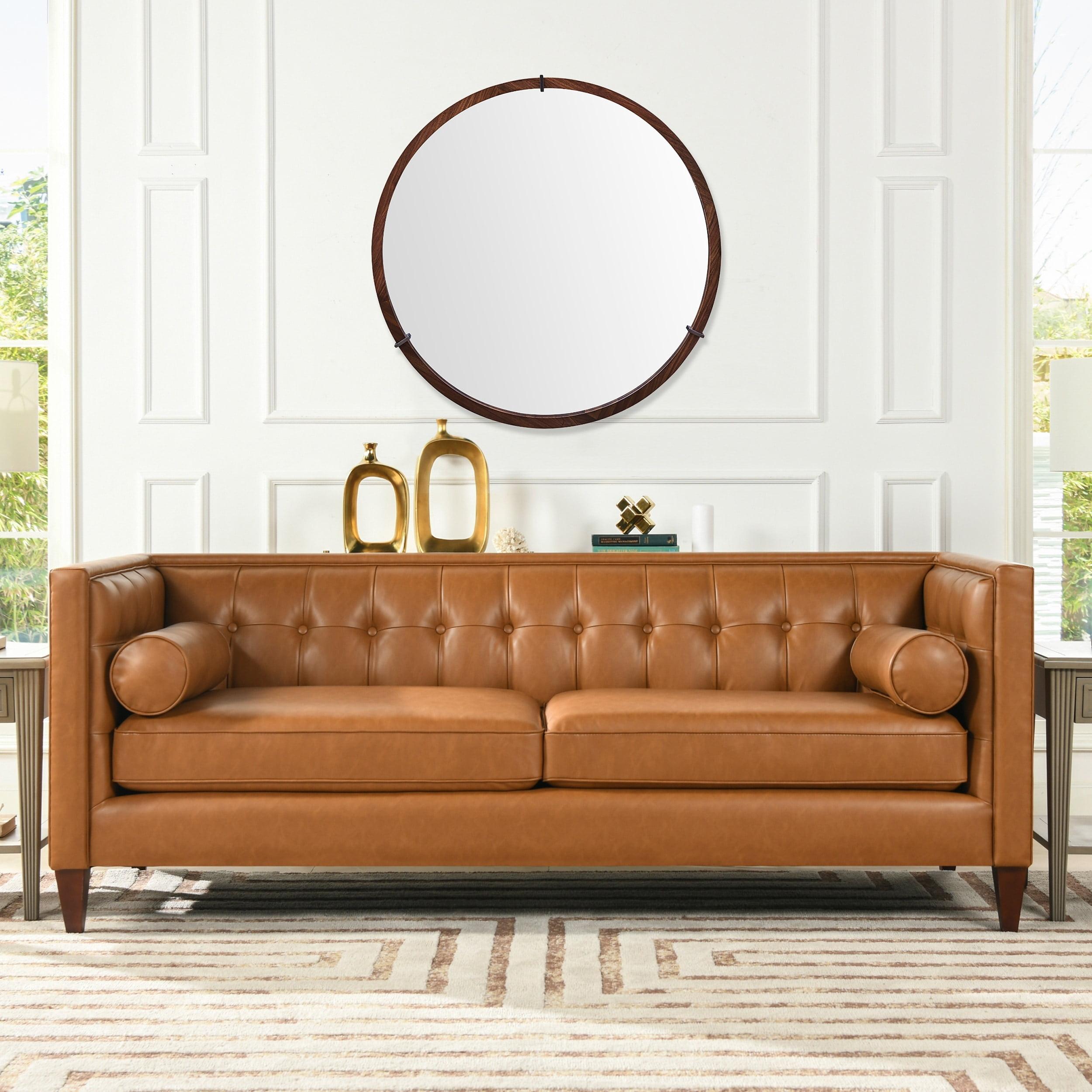 Jennifer Taylor Home Hausen 31.5" Mid-Century Modern Round Accent Wall Mirror