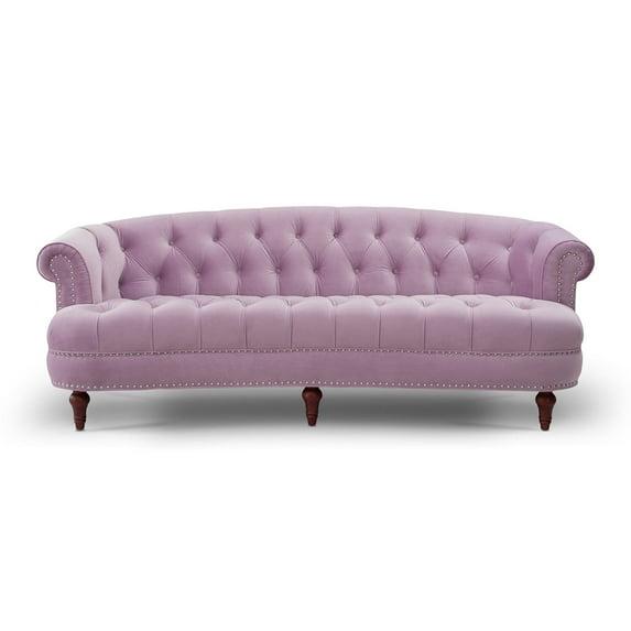 Jennifer Taylor Home La Rosa 84" Chesterfield Living Room Tufted Sofa Couch, Lavender
