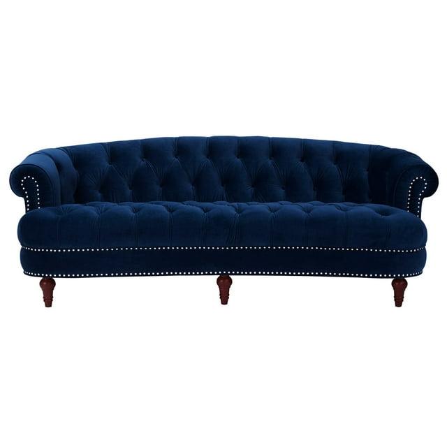 Jennifer Taylor Home La Rosa 84" Victorian Chesterfield Living Room Tufted Sofa Couch, Navy Blue