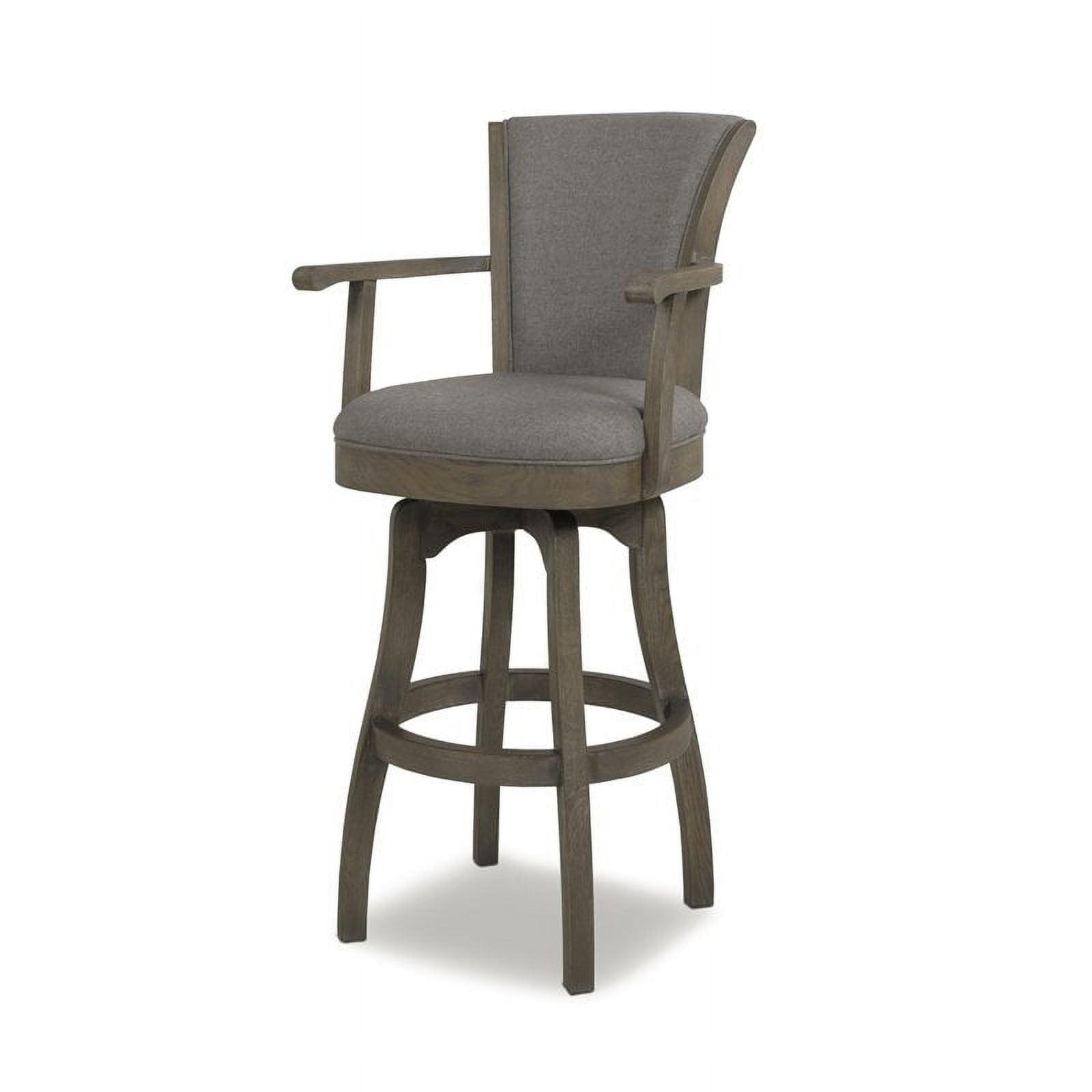 Jennifer Taylor Home Williams 31" Swivel Bar Stool with Armrests Heathered Grey