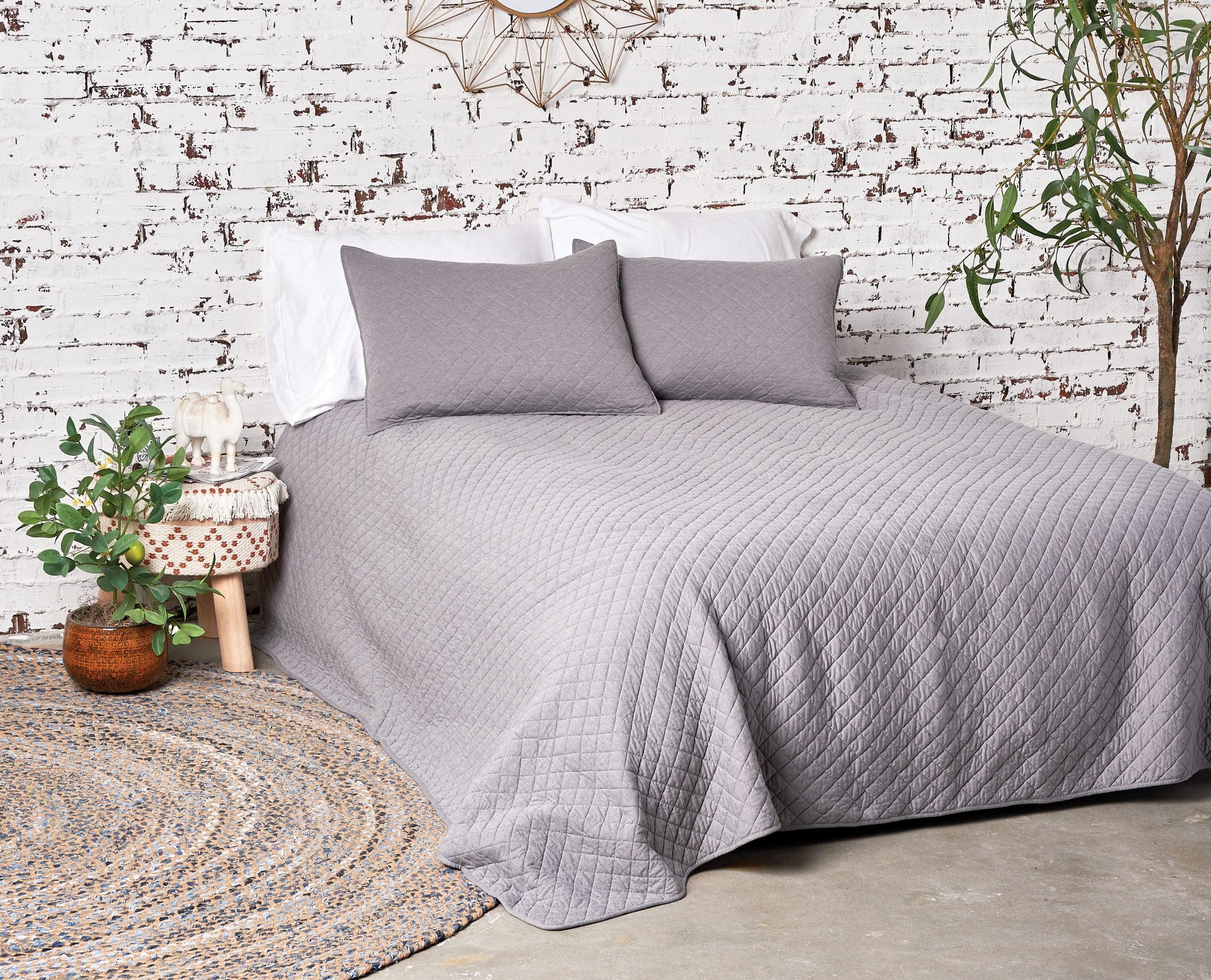 Jersey Lidio Gray Cotton Modern & Contemporary Reversible Quilt