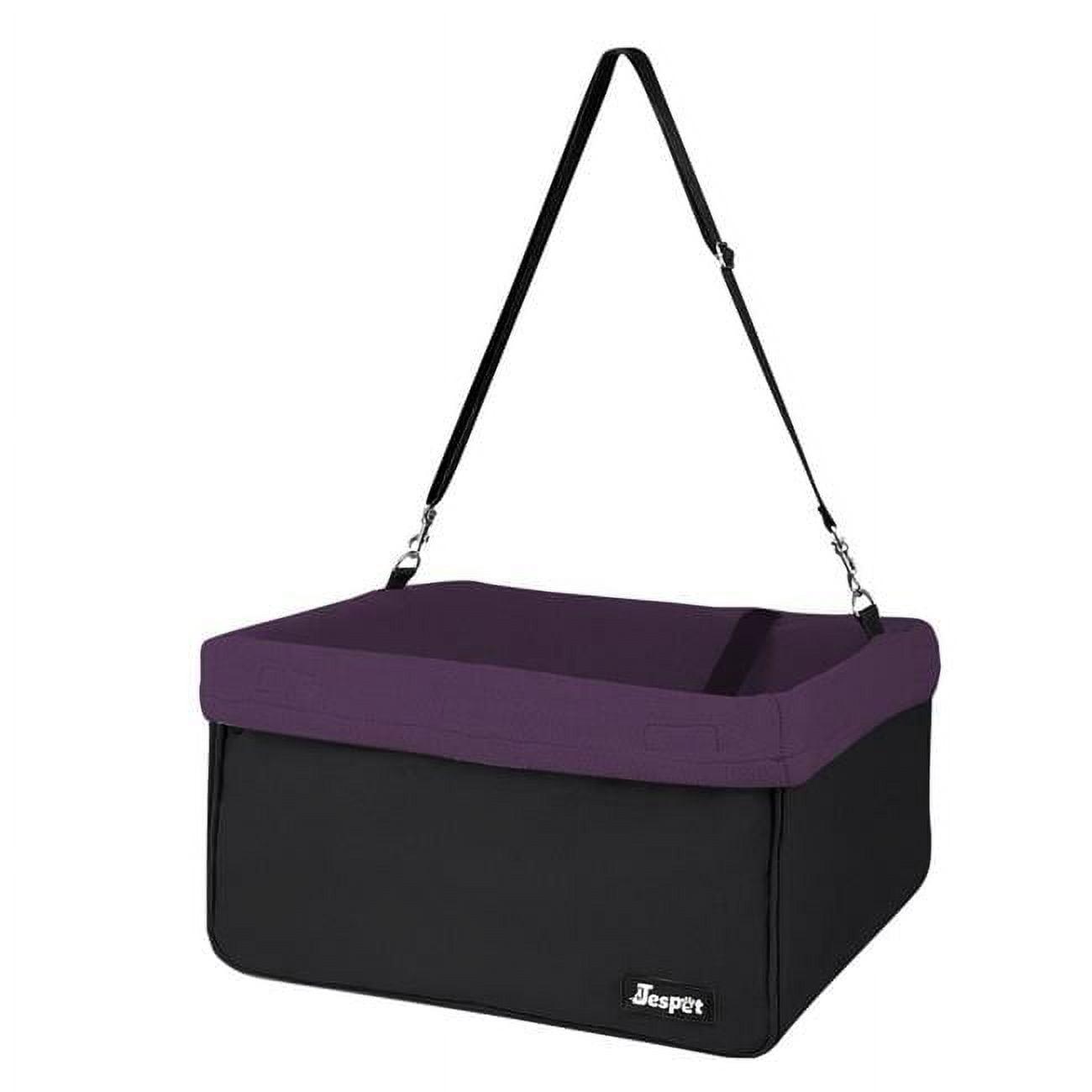 Large Purple and Black Dog Car Booster Seat