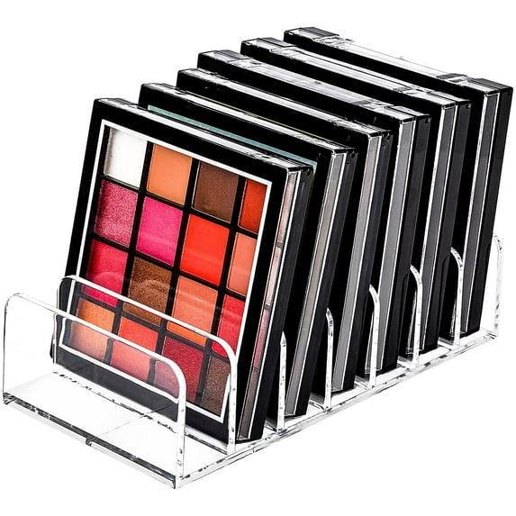 JessLab Small Palette Organizer, 7-Section Divided Plastic Makeup Organizer