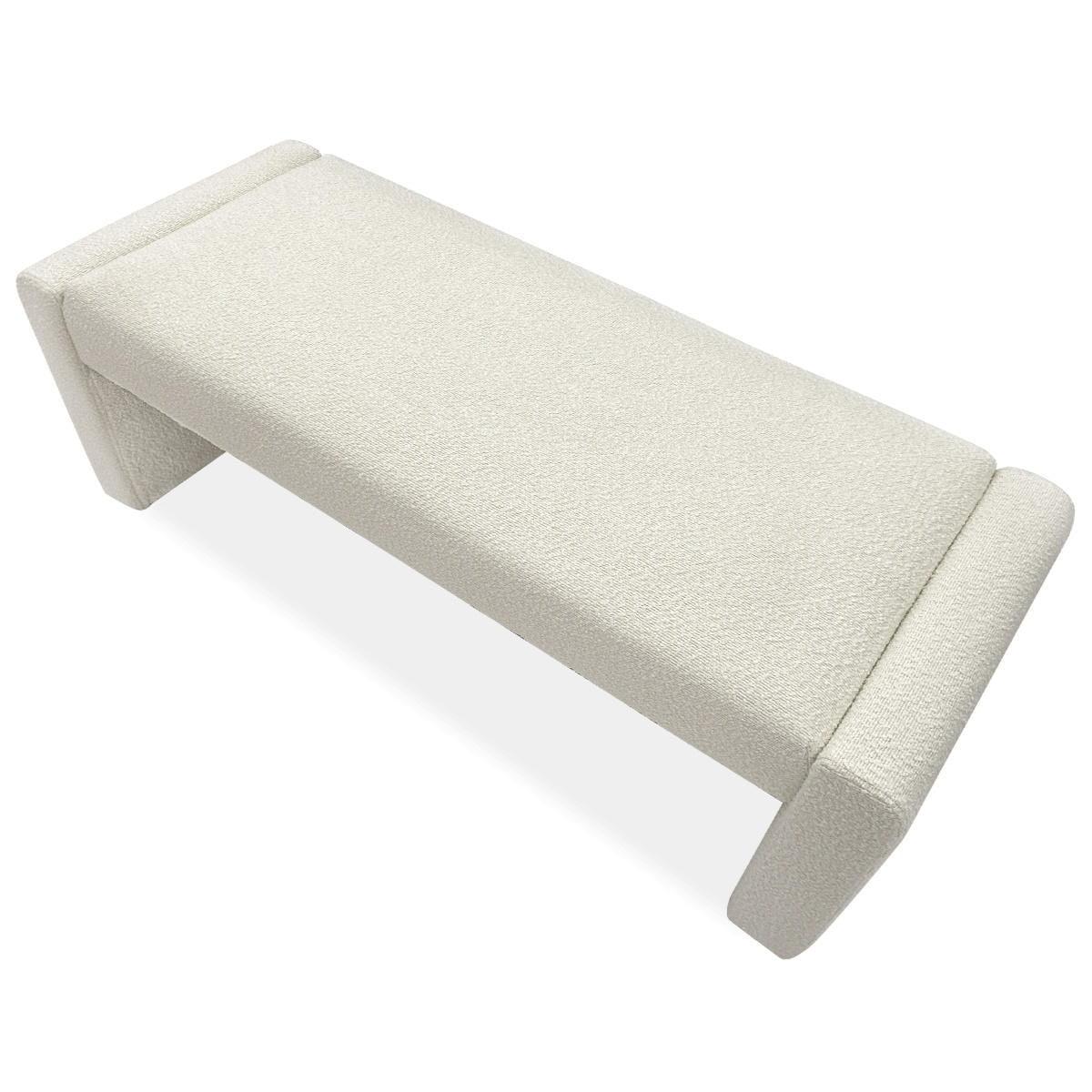Kaia 47" Charcoal Upholstered Bench-Maison Boucle