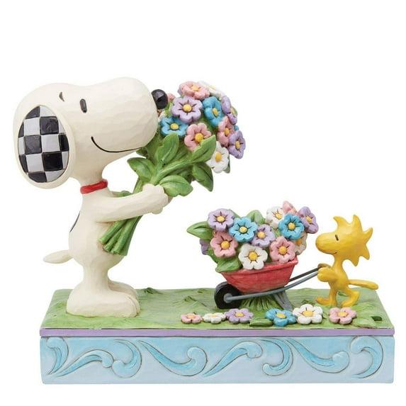 Jim Shore Fresh Picked Blooms - One Figurine 6 Inch, Polyresin - Snoopy Woodstock Flowers 6014344