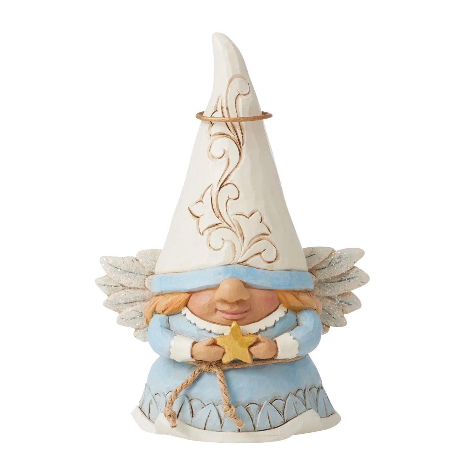 Winter Angel Gnome Figurine with Star and Halo