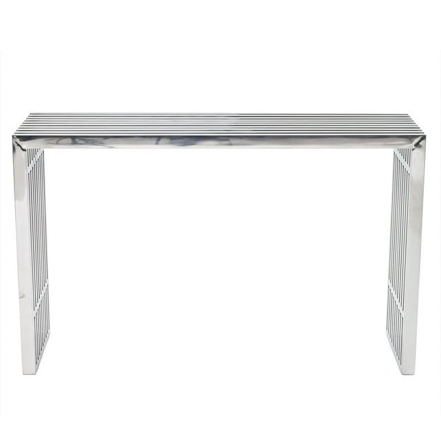 Modway Stainless Steel Modern Gridiron Console Table by Modway
