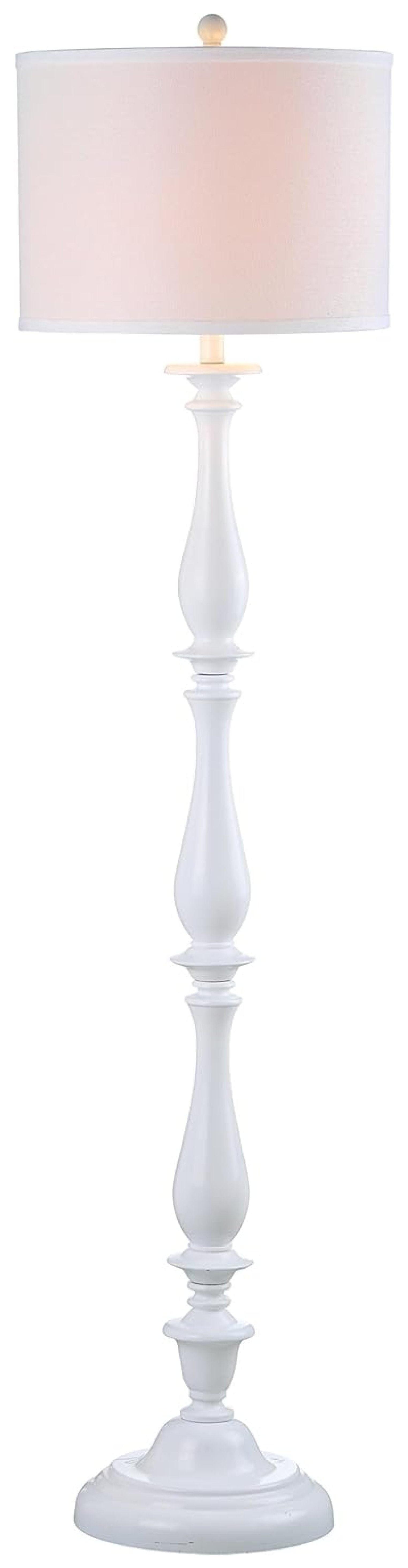 Bessie 62'' White Traditional Candlestick Floor Lamp