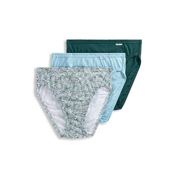 Jockey Women's Elance French Cut - 3 Pack 7 Cactus Pine/Flowering Line/Bleached