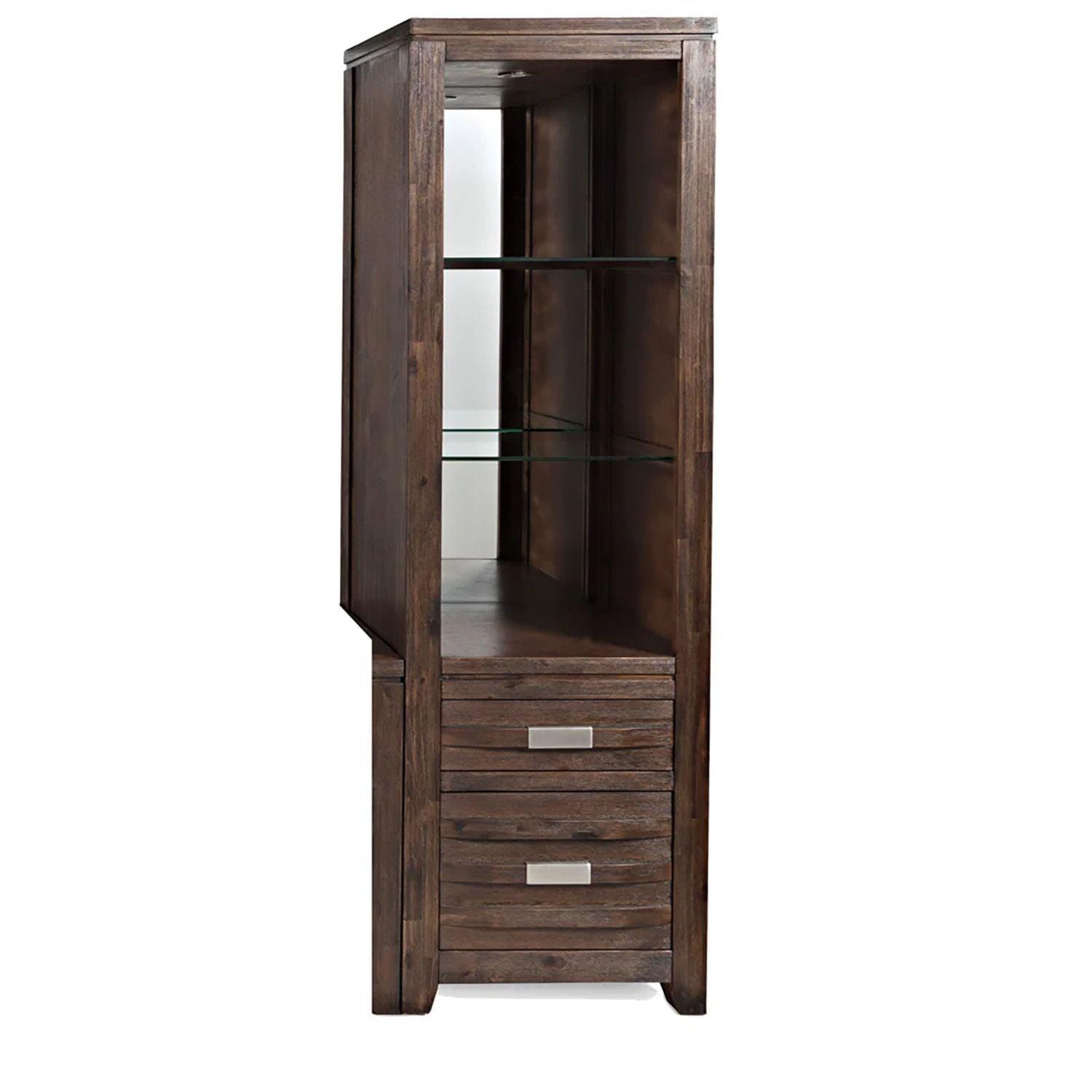 Altamonte 72" Brushed Walnut Contemporary Bookcase Pier