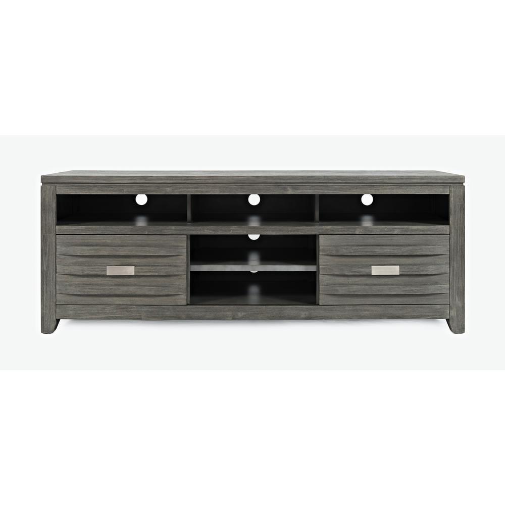 Altamonte Contemporary 70" Brushed Grey Media Console with Cabinet