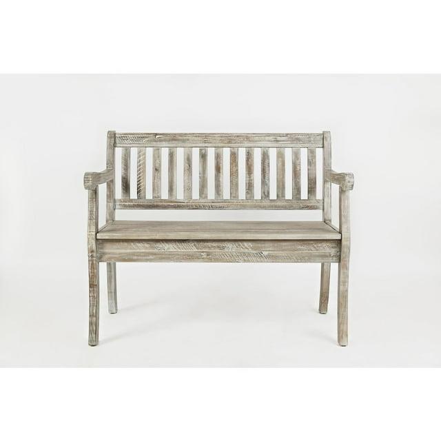 Jofran Artisan's Craft 42" Rustic Farmhouse Distressed Solid Wood Storage Bench