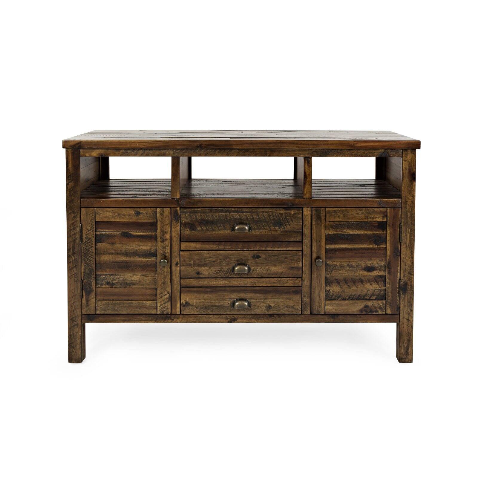 Dakota Oak Rustic 50" Media Console with Cabinet