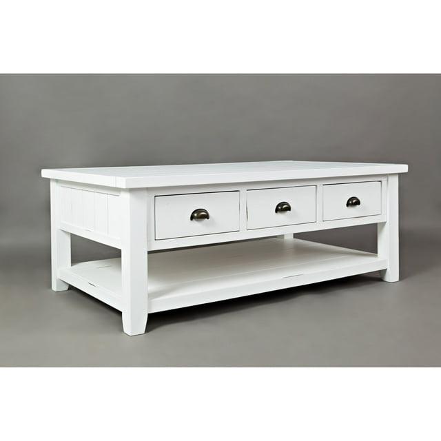 Jofran Artisan's Craft Rustic Farmhouse Distressed Solid Wood Coffee Table