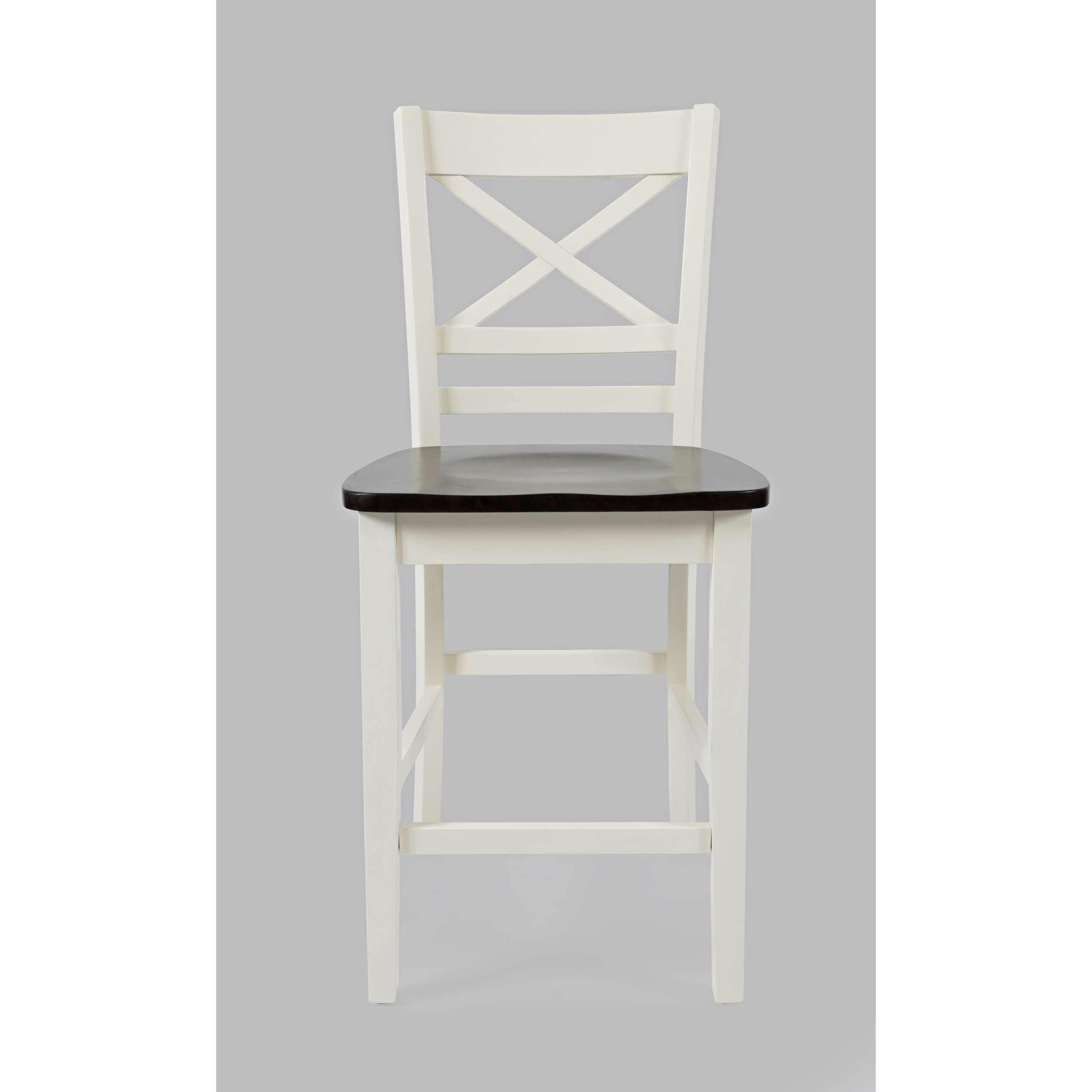 Jofran Asbury Park Solid Acacia Farmhouse X Back Stool (Set of 2)