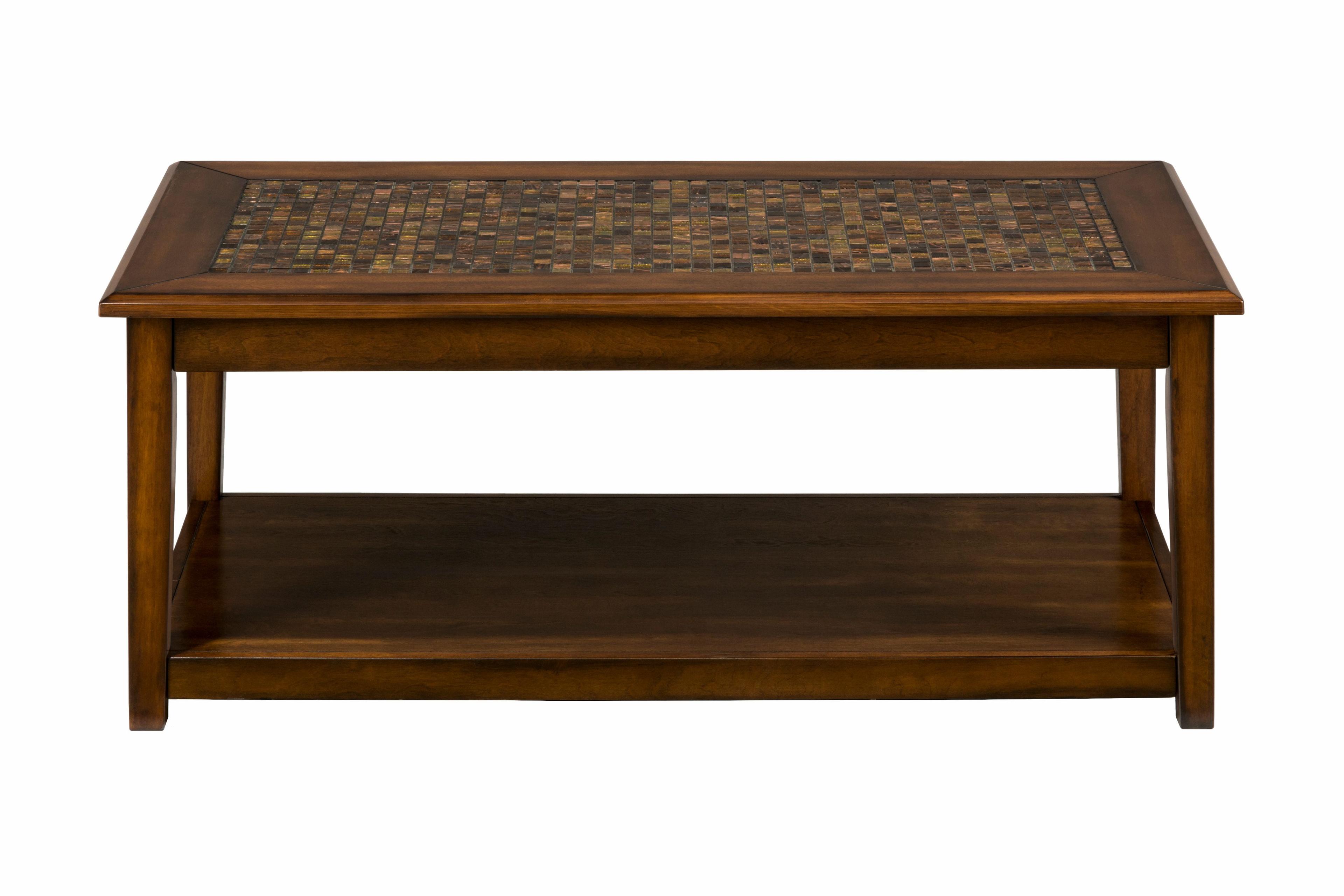 Jofran Baroque 48" Coffee Table with Mosaic Tile Inlay