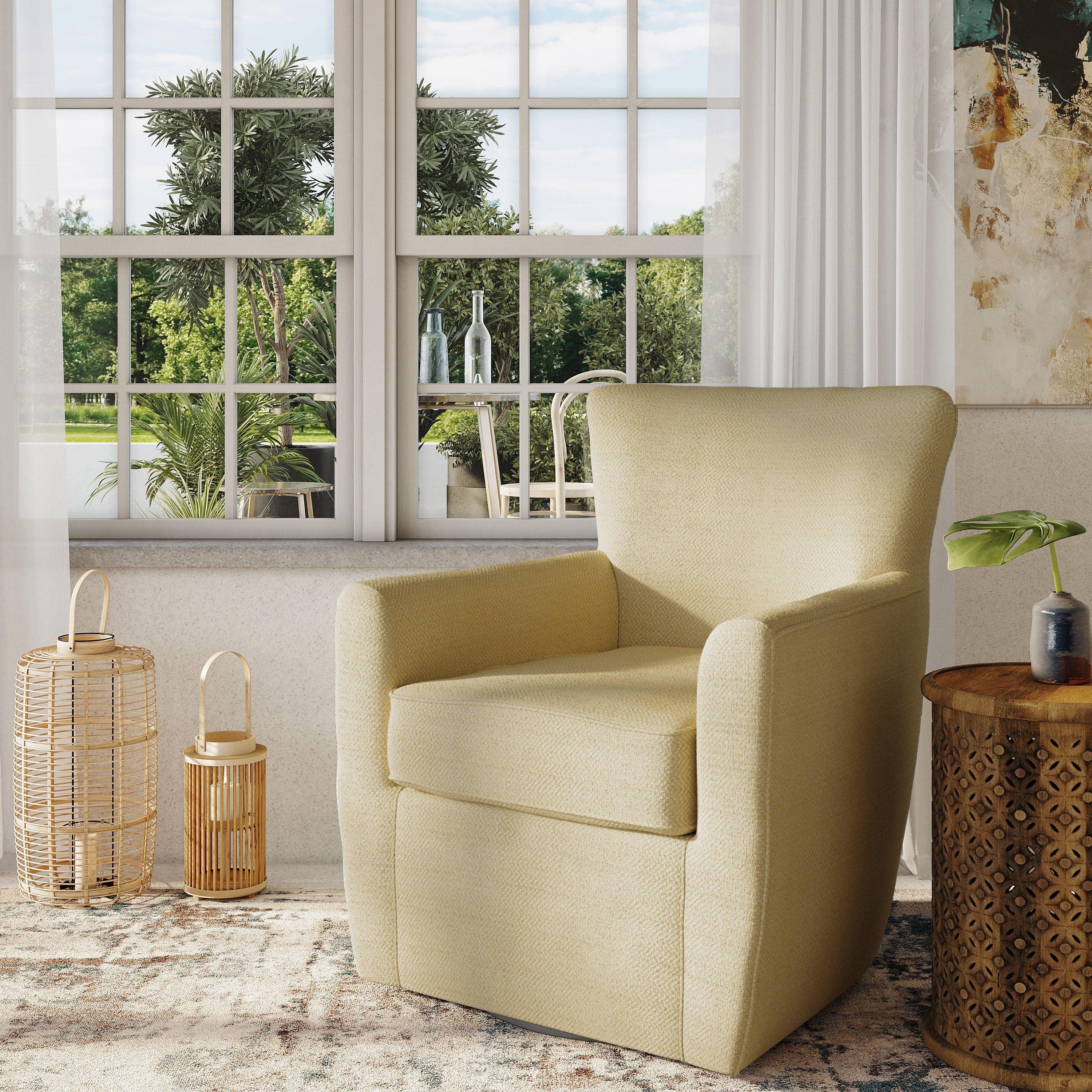 Harper Sun Yellow Swivel Accent Chair