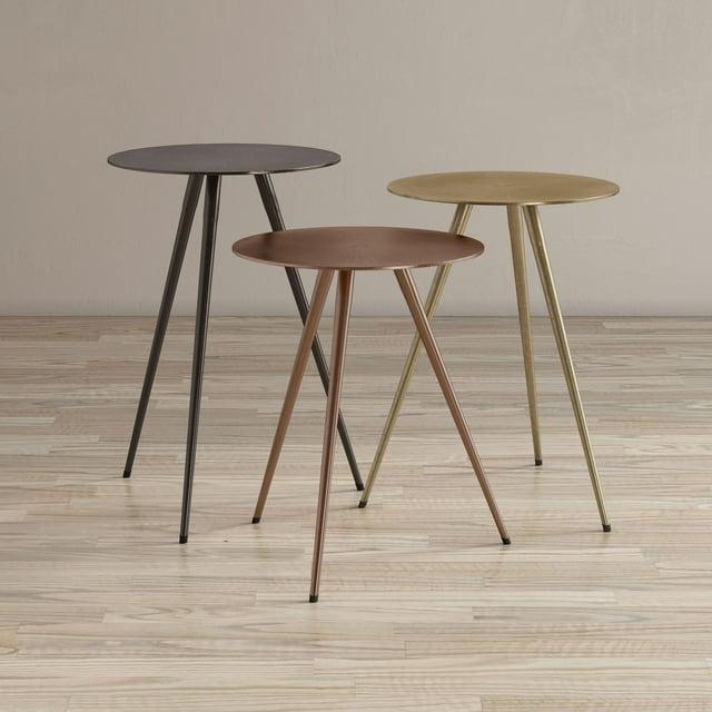 Jofran Bronze, Brass and Copper Finish Modern Accent Tables (Set of 3)
