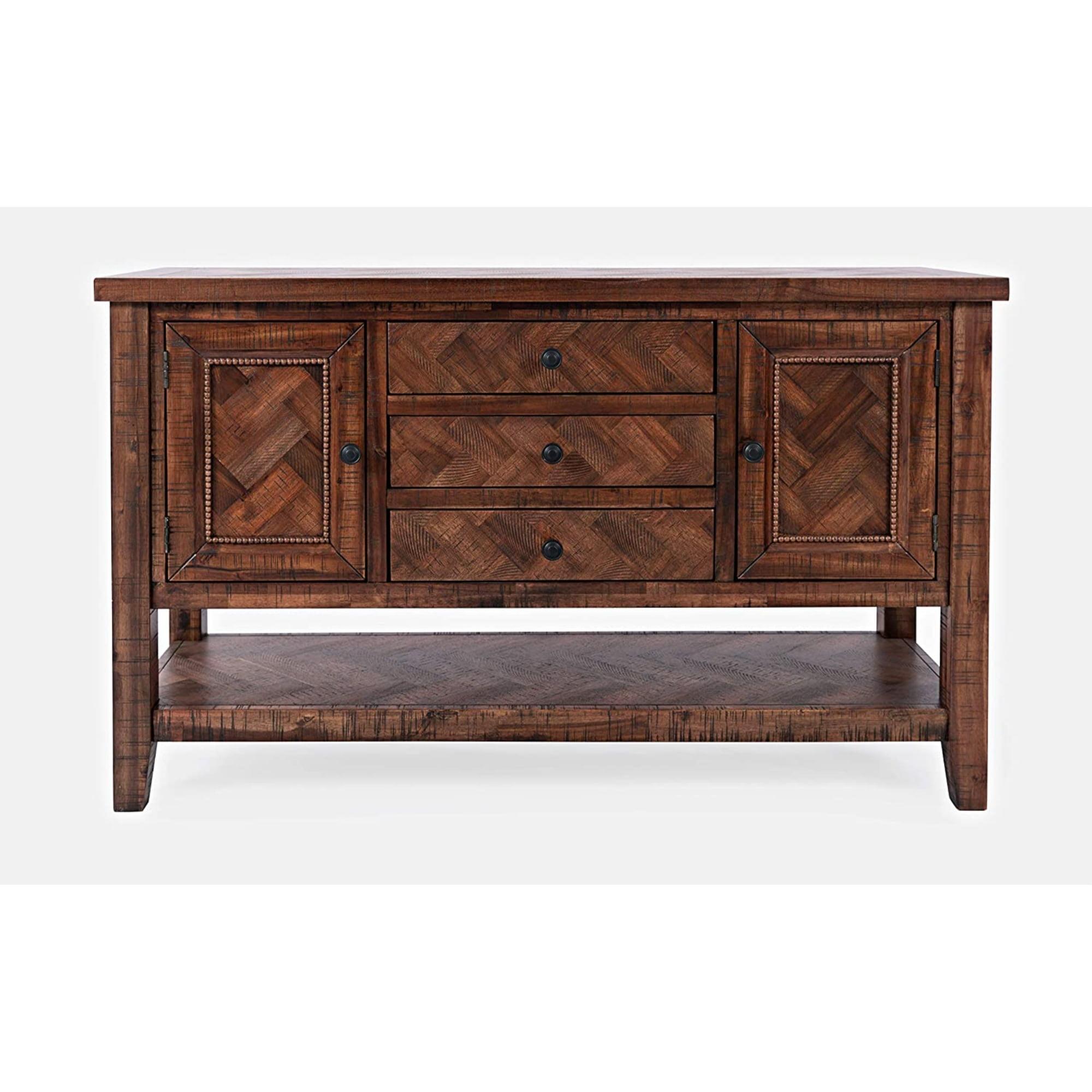 Fairview Transitional 54'' Distressed Oak Sideboard with Chevron Pattern