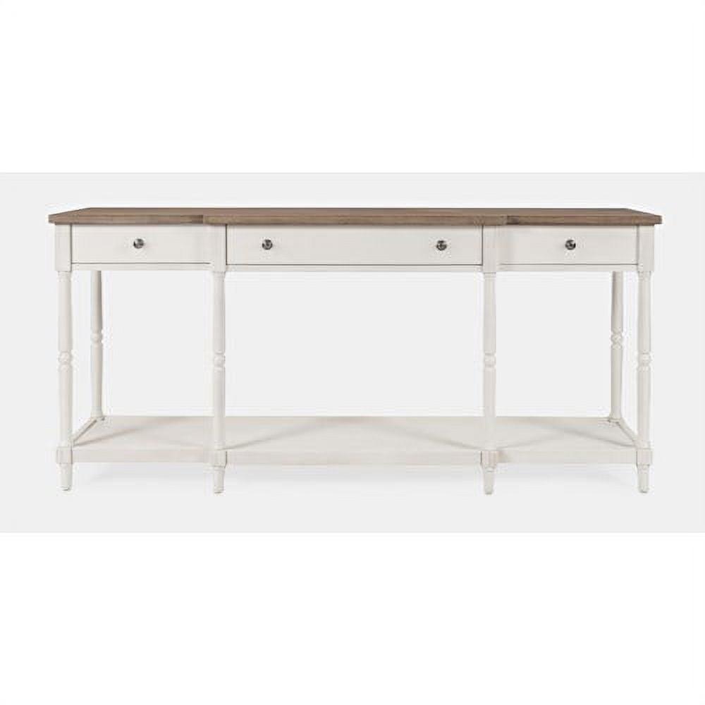 Grafton Farms 70'' Brown and White Transitional Console with Storage