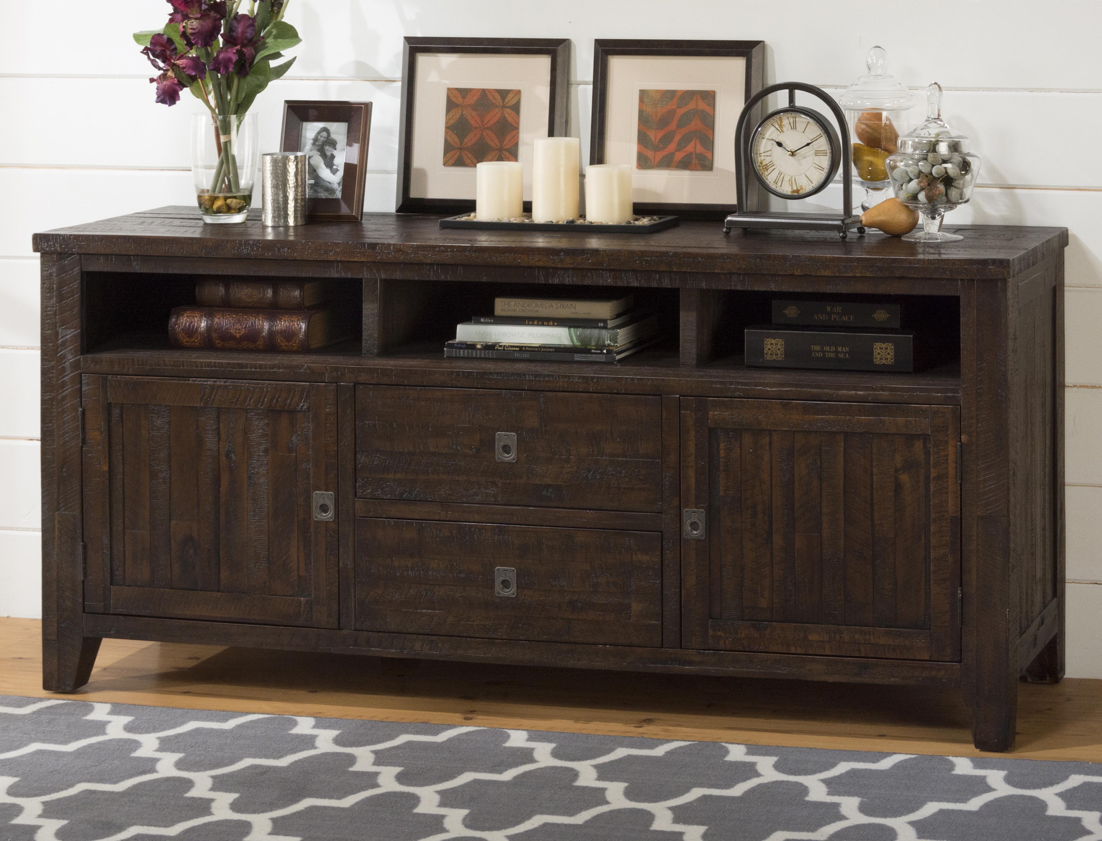 Rustic Kona Grove Dark Chocolate 70" Solid Acacia Media Console