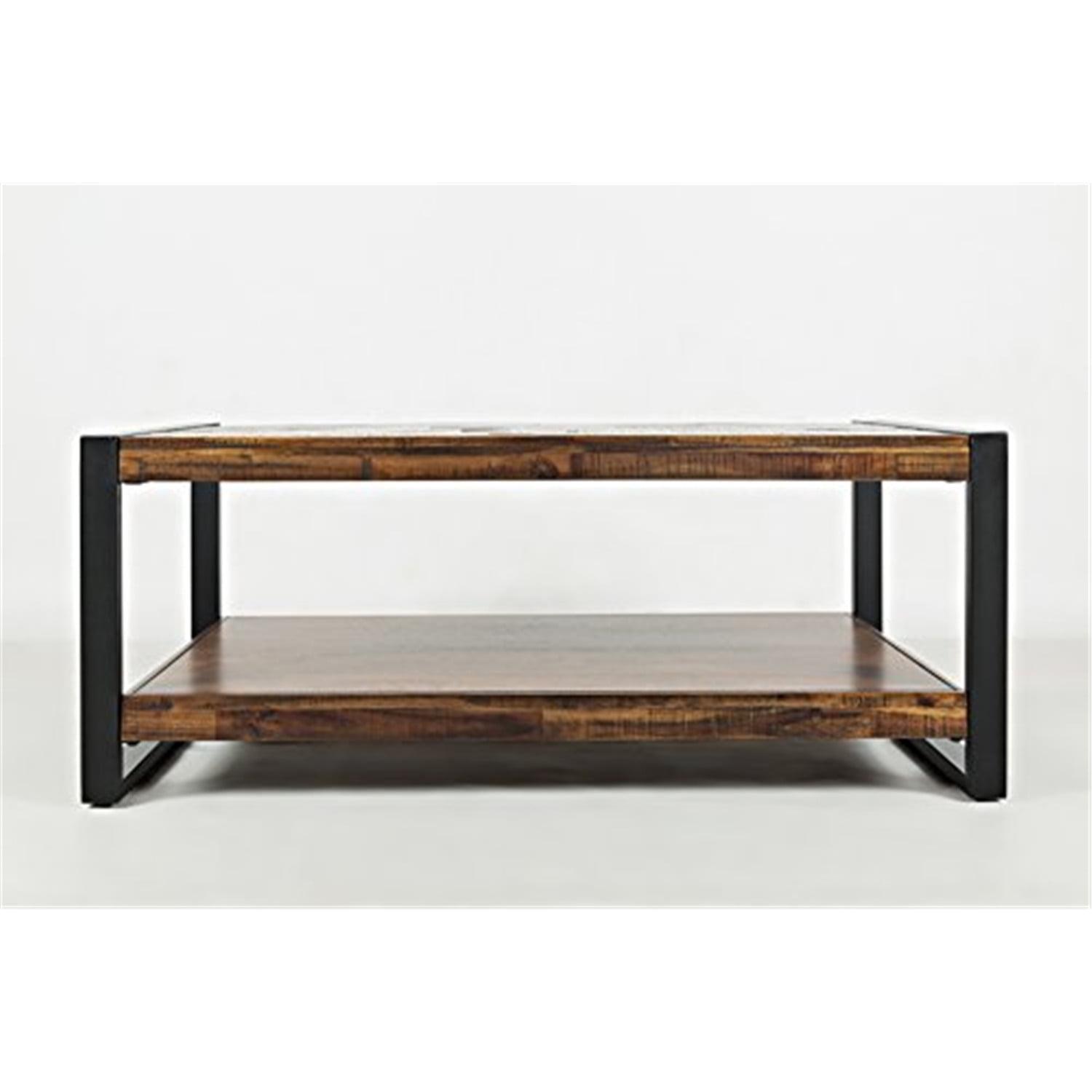 Loftworks 48" Industrial Brown Wood & Metal Coffee Table