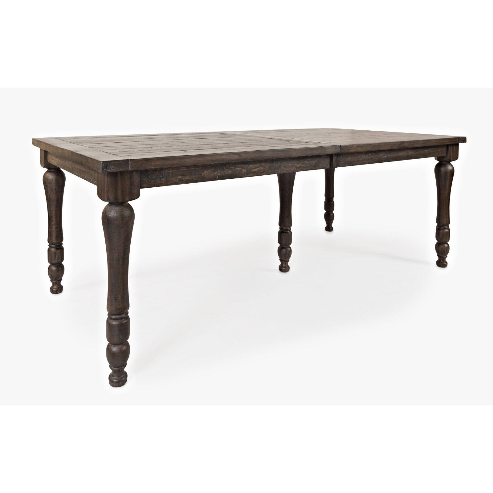 Barnwood Brown Reclaimed Pine Rustic Farmhouse Extension Dining Table