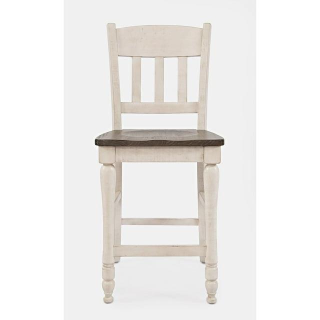 Jofran Madison County Rustic Reclaimed Pine Farmhouse Slatback Counter Stool (Set of 2)