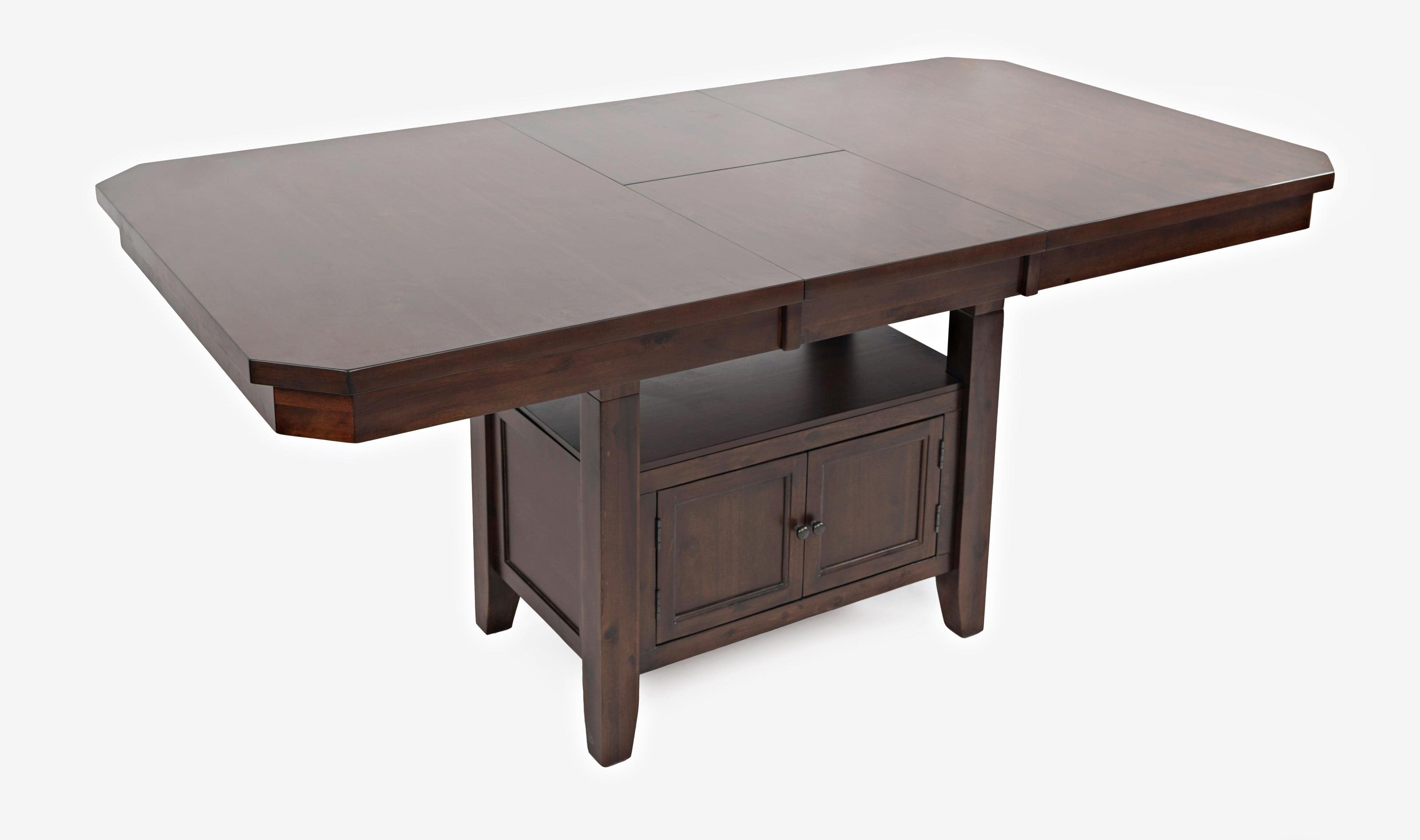 Manchester Brown Wood Extendable Counter Height Dining Table