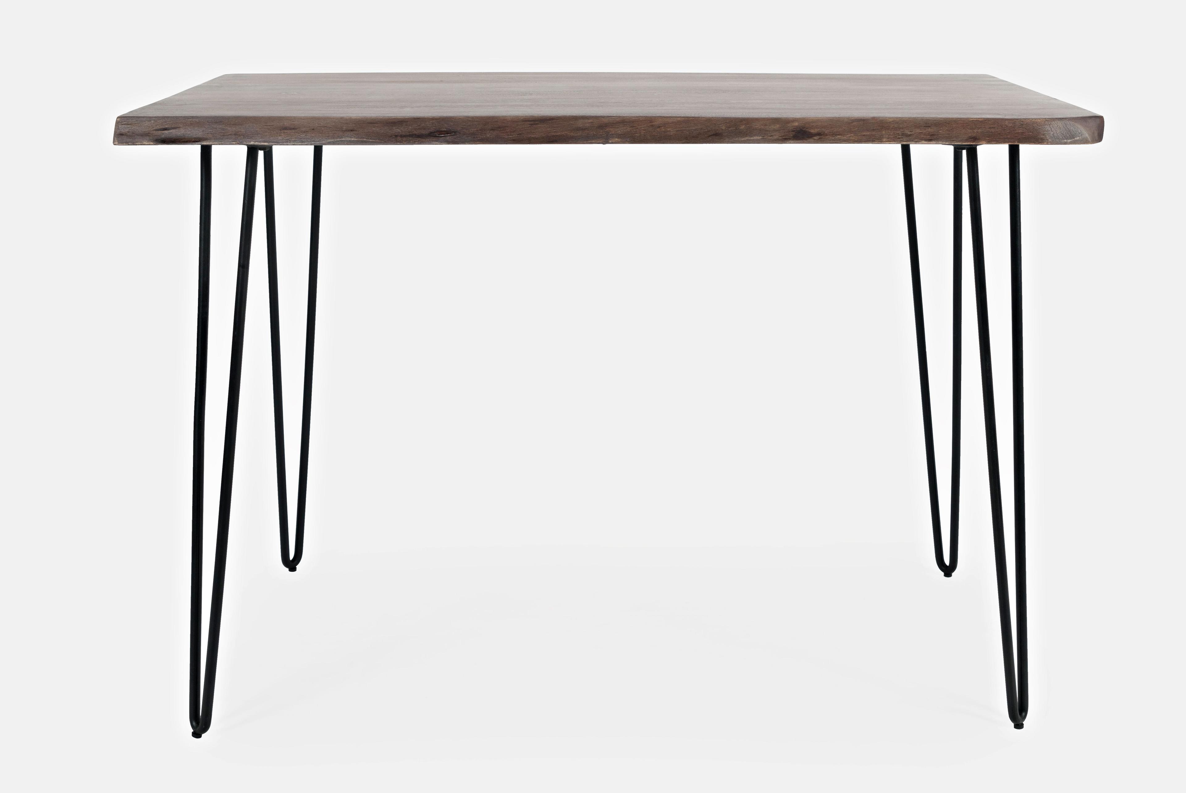 Nature's Edge 52'' Slate & Chestnut Solid Acacia Live Edge Counter Table