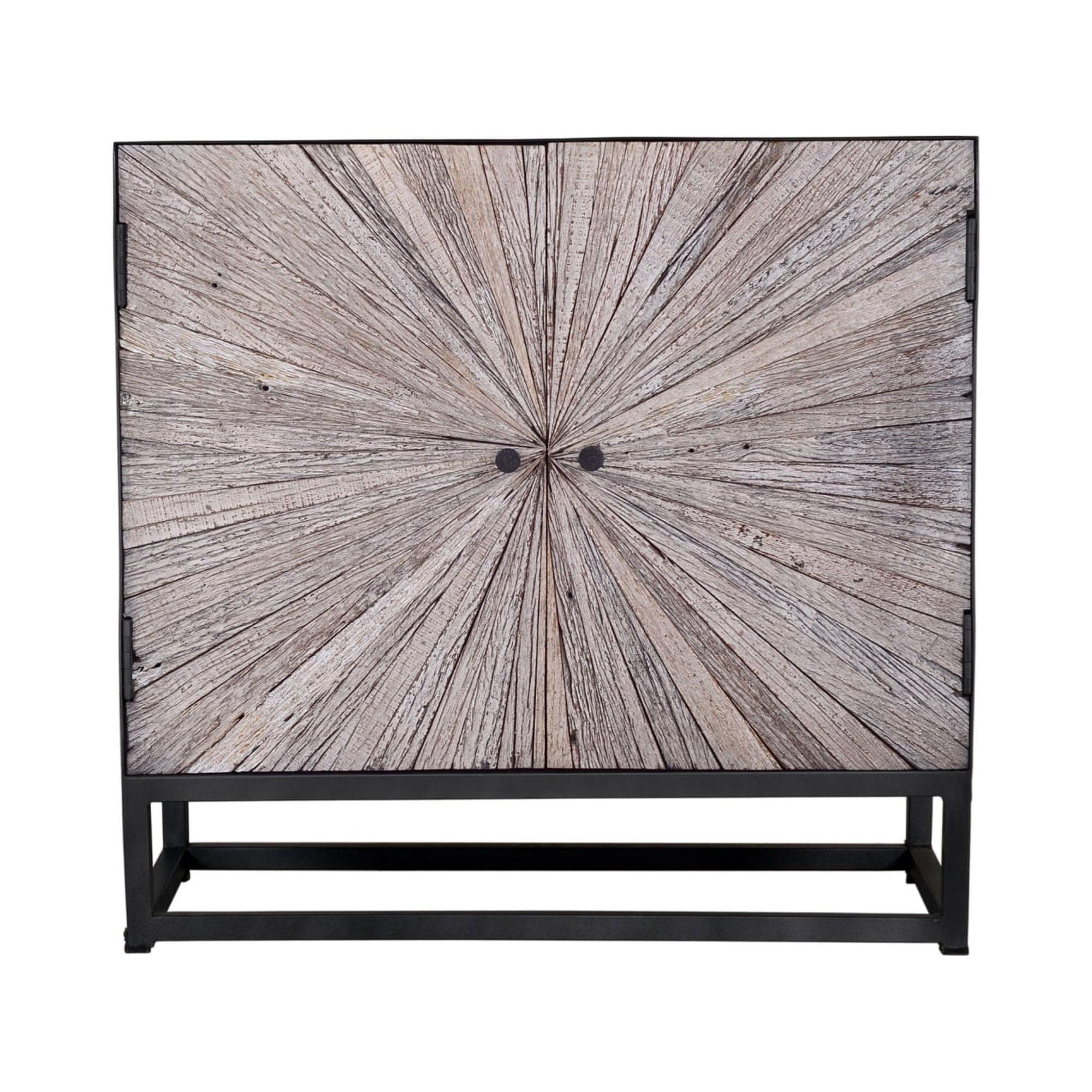 Astral Plains Grey Wash Reclaimed Wood 32" Accent Cabinet