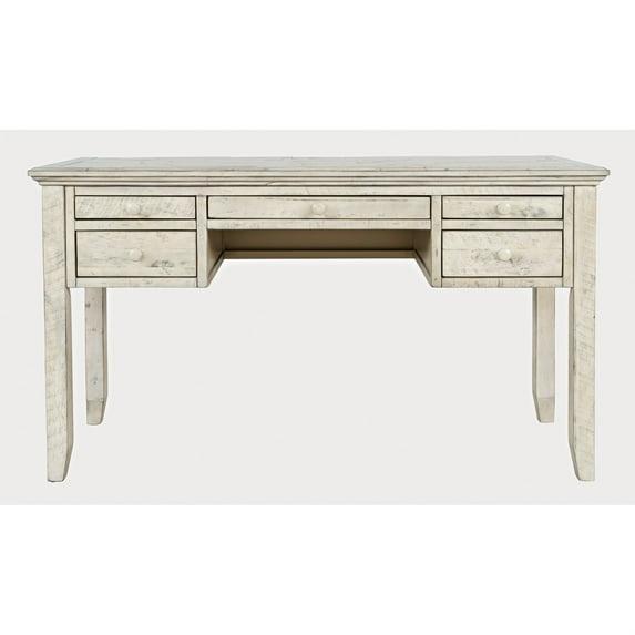 Jofran Rustic Shores Coastal Style Distressed Acacia USB Charging Desk