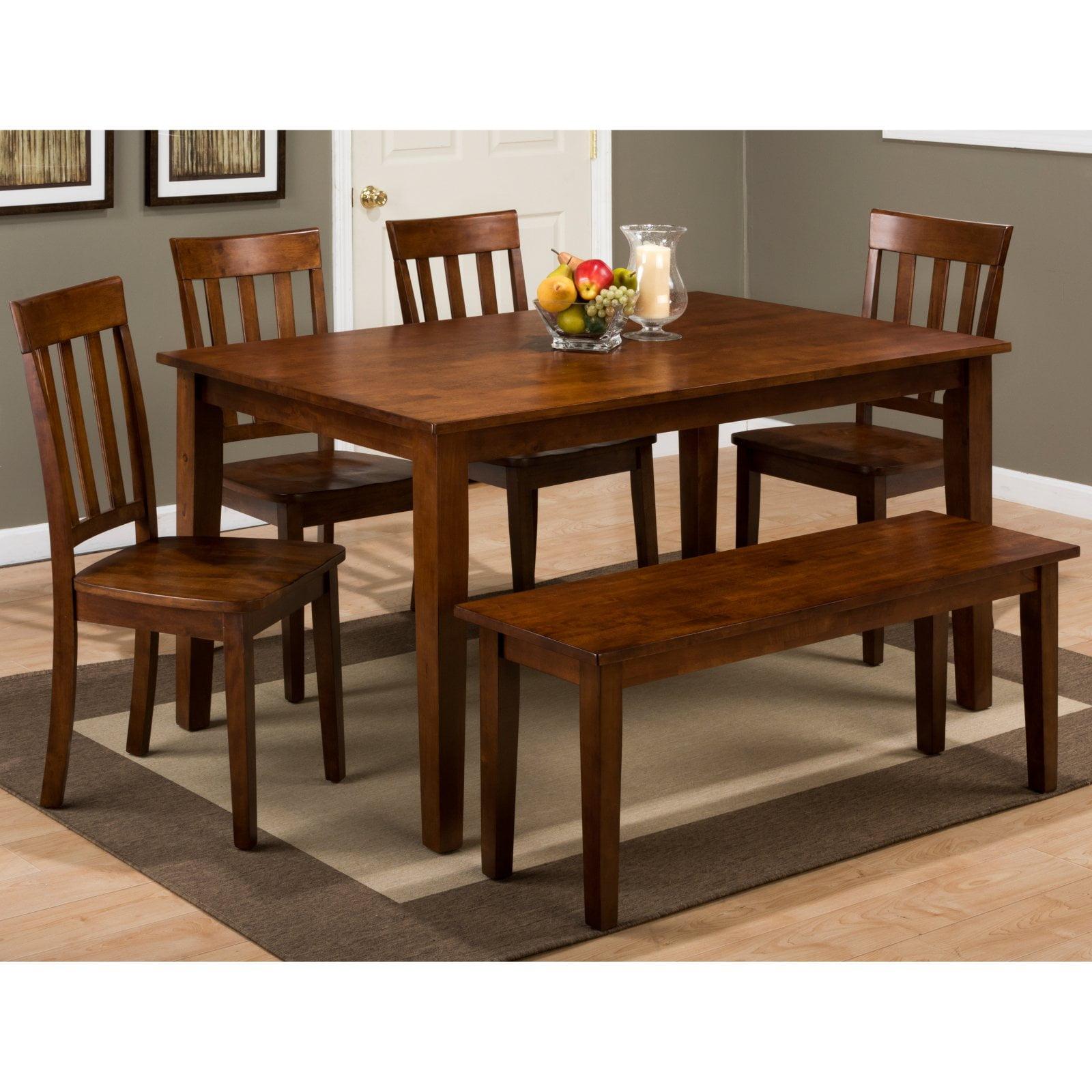 Transitional Brown Solid Wood Extendable Dining Table, 60"