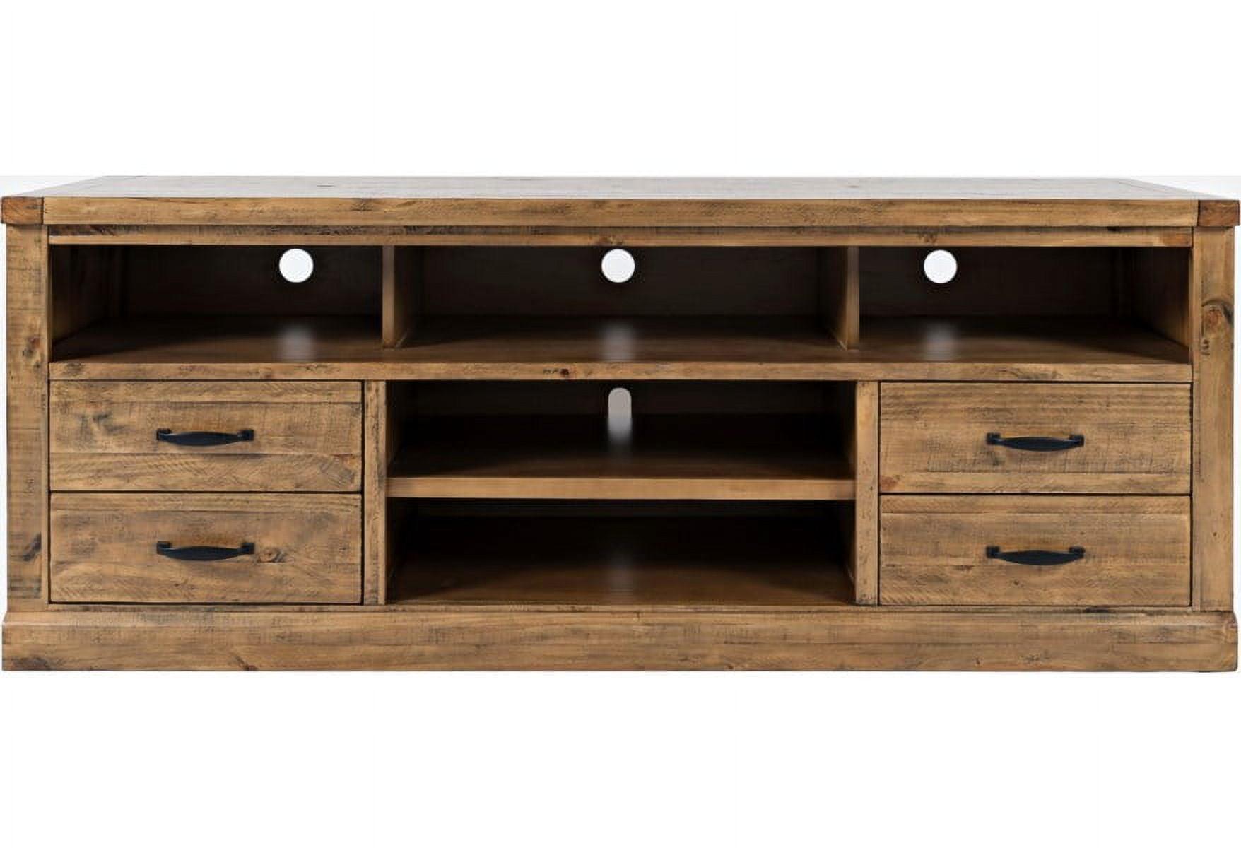 Modern Countryside Distressed Pine 70'' Media Console with Storage