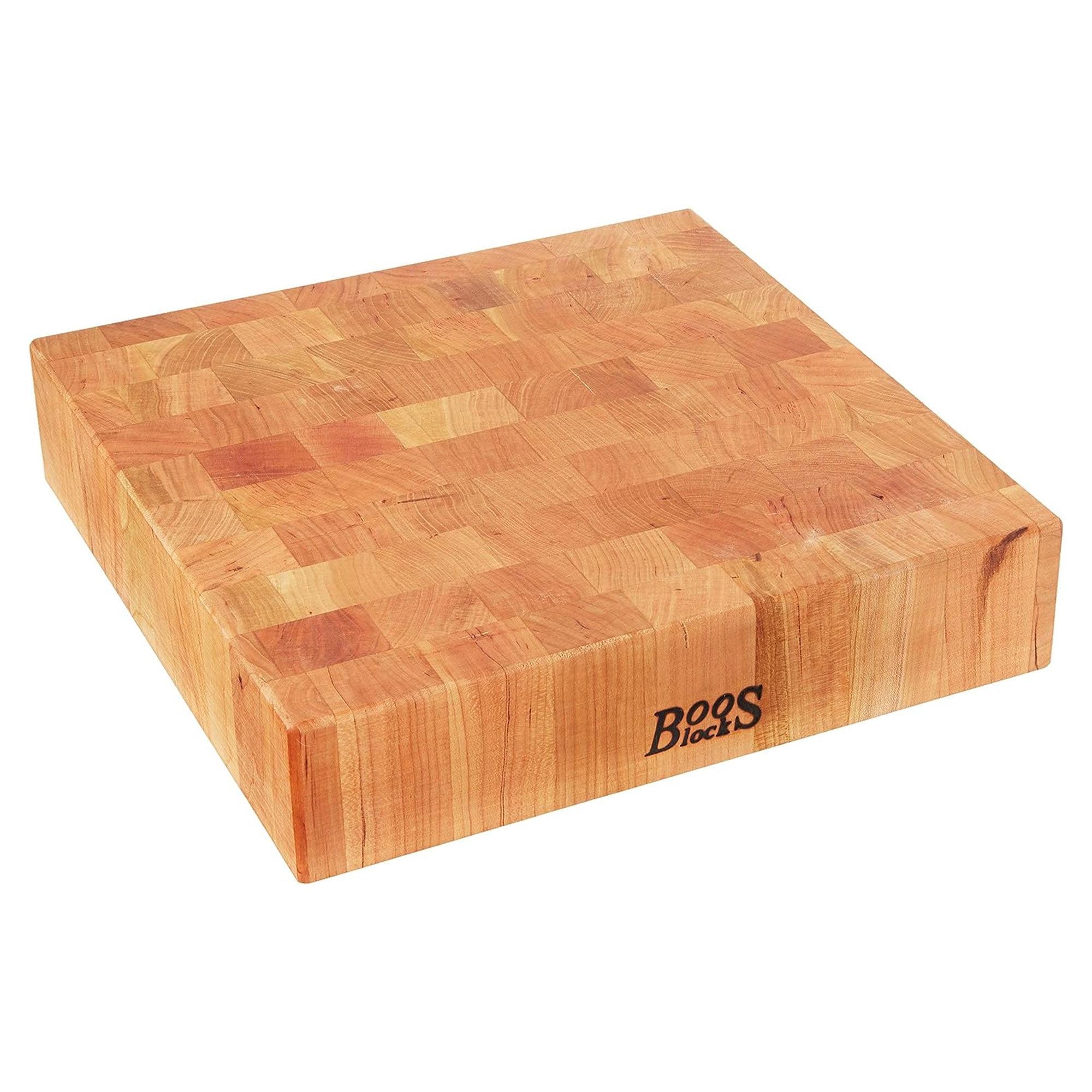 14" Square End Grain Cherry Wood Chopping Block