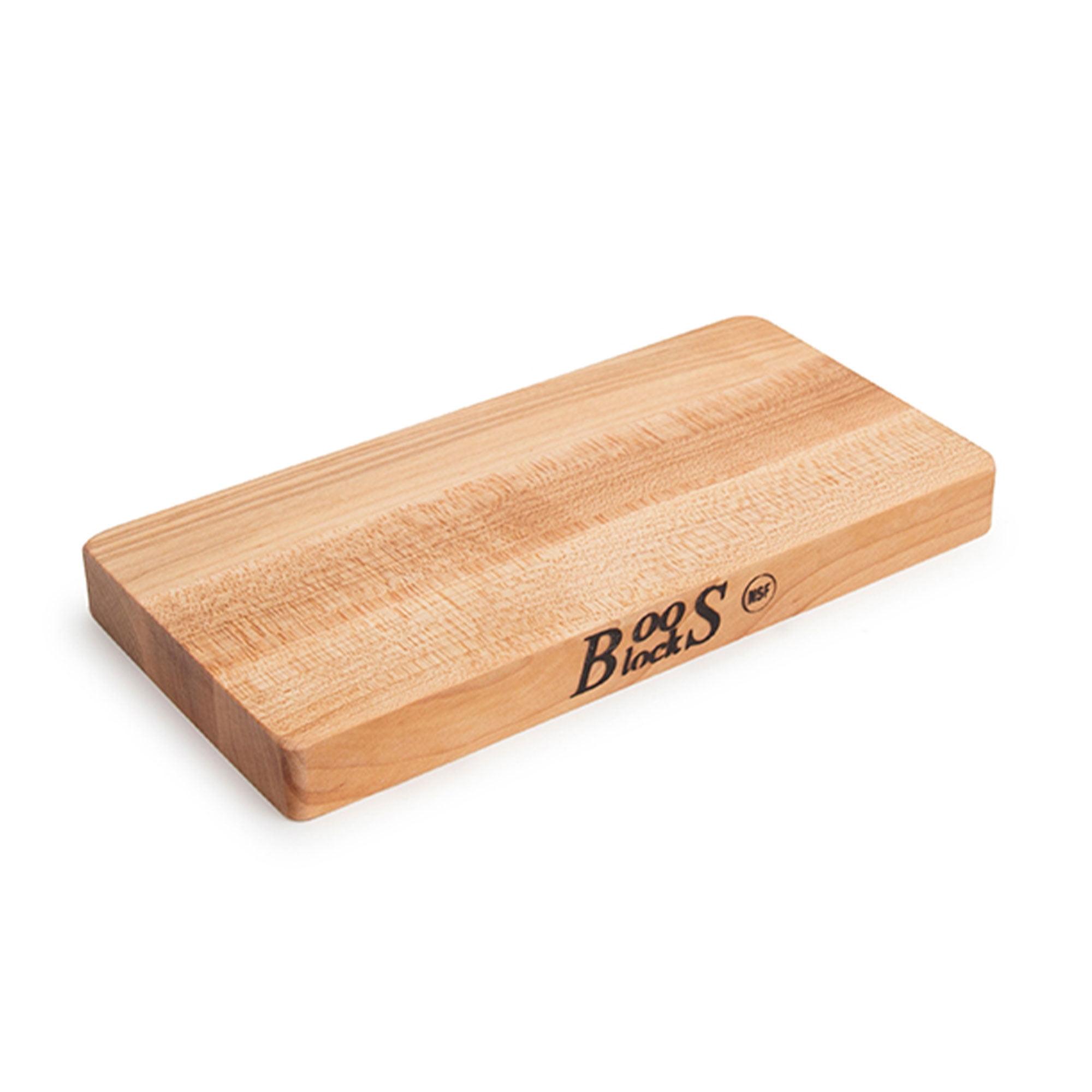 John Boos Small Chop-N-Slice Maple Wood Cutting Board for Kitchen, Reversible Edge Grain Square Butcher Boos Block